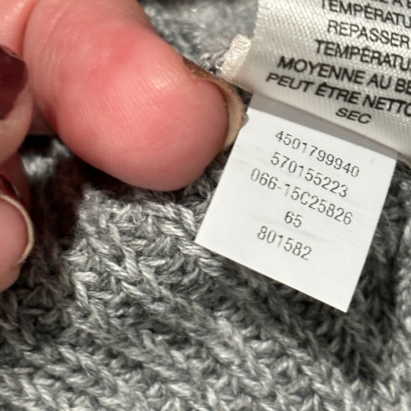 Chico's Zenergy Dina fabric mixed Jacket Side Zip Gray Sweater size 0 small - Picture 11 of 14